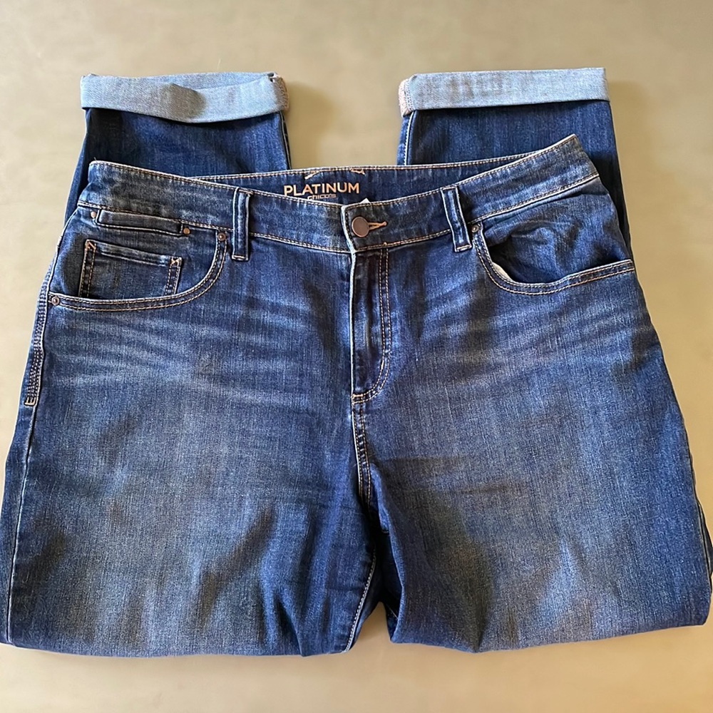 Chico’s Platinum cuffed jeans